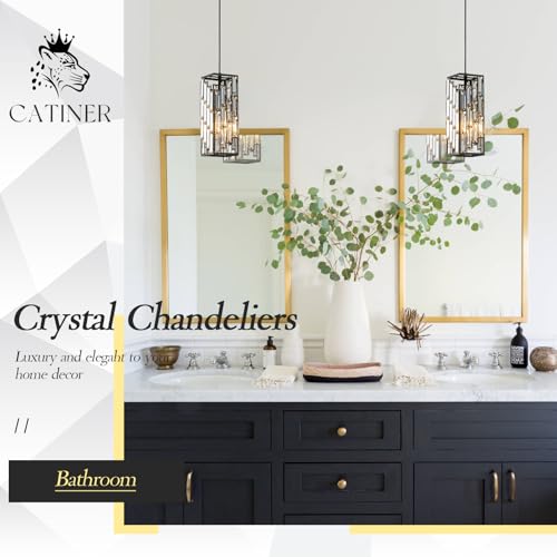 Black Crystal Pendant Light