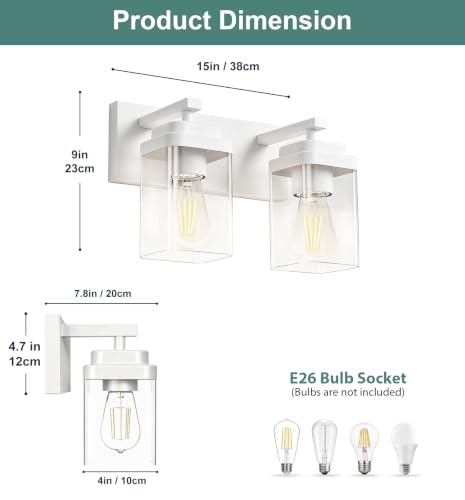 White Bathroom Light Fixtures