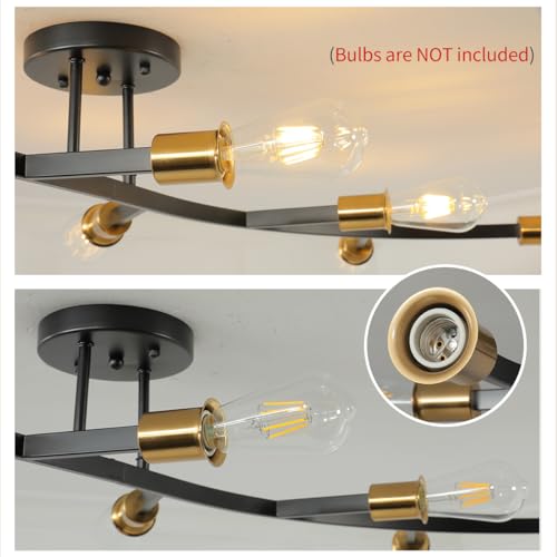 Modern Semi Flush Mount Ceiling Light Fixture for Kitchen Island