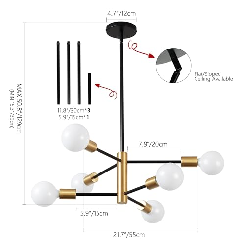Modern Sputnik Chandelier