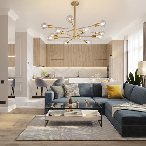 Modern Sputnik Chandelier Ceiling Light Fixture 12