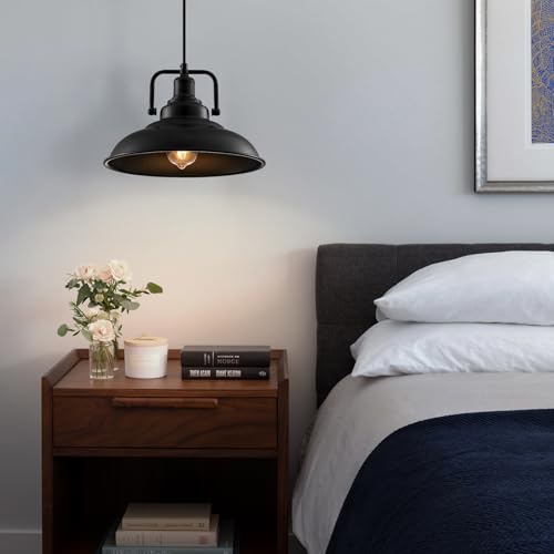 Black Pendant Light 12.5 inches 1 Pack