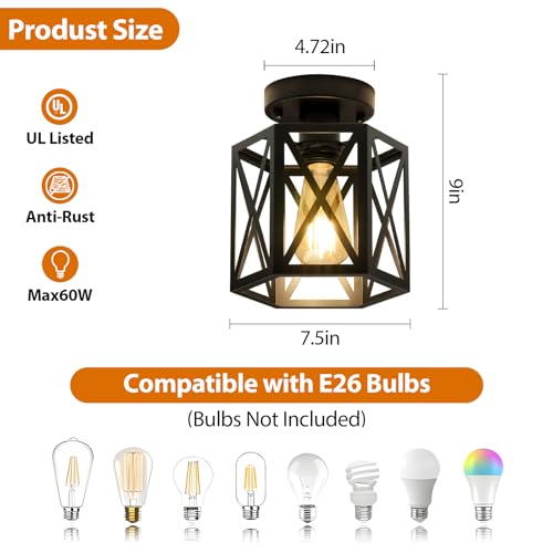 Semi Flush Mount Ceiling Light for Hallway Light Fixture