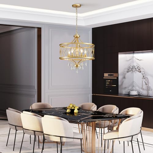Gold Crystal Chandelier