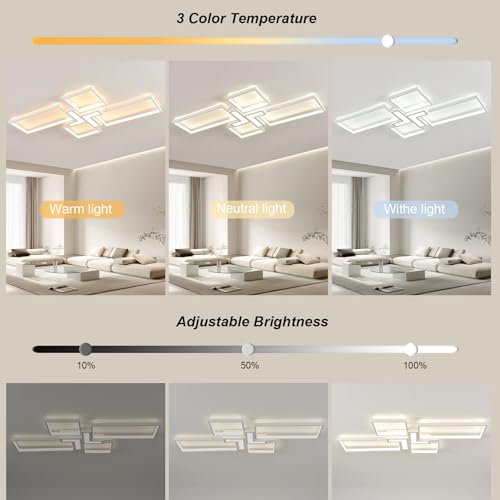 Modern Ceiling Light 32'' 50W 3000K