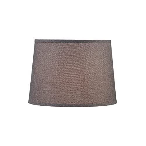 32094 Transitional Hardback Empire Shaped Spider Construction Lamp Shade in Dark Grey Burlap Texture Fabric