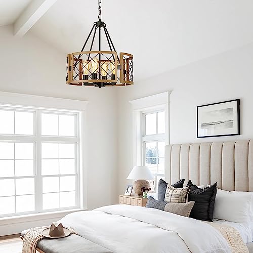 D19'' Farmhouse Chandelier for Dining Room