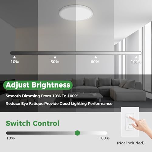 6Pack 13 inch White LED Flush Mount Ceiling Lights (6 Count)