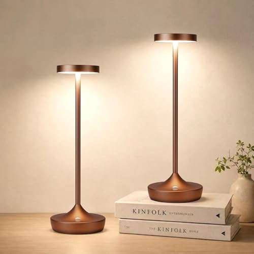 2 Pack Rechargeable Cordless Table Lamps 6000mAh LED Battery Table Light
