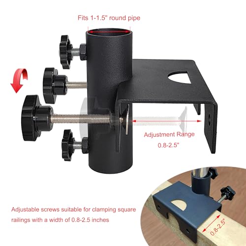 Heavy Duty Parasol Holder Patio Umbrella Stand Mount Umbrella Stand Bench Buddy Umbrella Holder Fixed Clip Umbrella Clamp for Deck