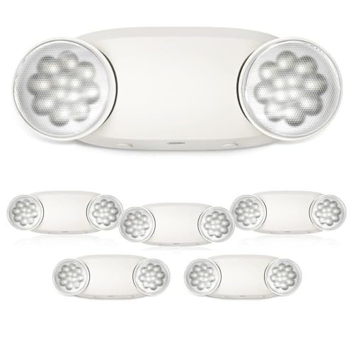 6 Pack Emergency Lights for Business (6 Count6)