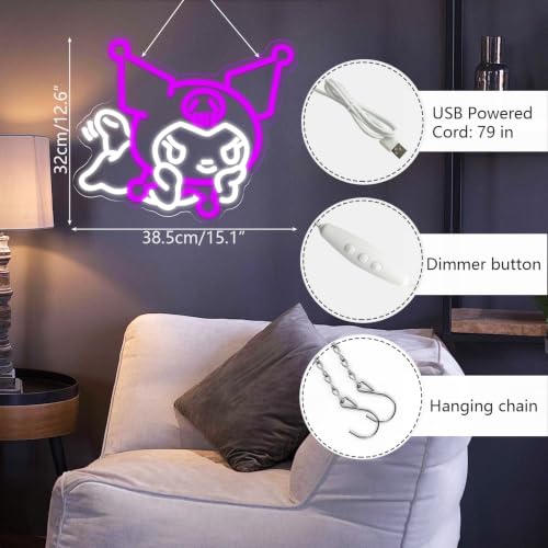 Anime Theme Cartoon LED Neon Sign for Wall Decor (Kurom)