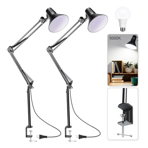 Black Desk Lamp with Clamp