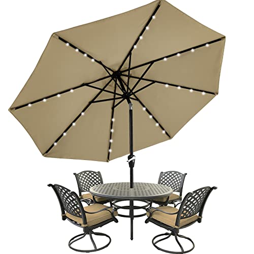 9ft Patio Umbrella with Solar Lights