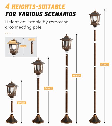 63" Solar Lamp Post Light 2 Pack (2 Count)