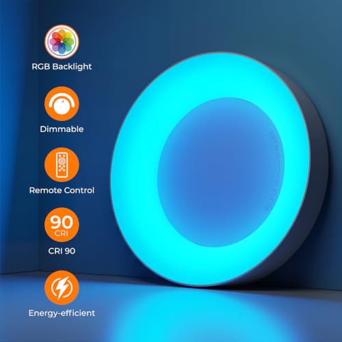 16 Inch RGB Led Flush Mount Ceiling Light with Remote Control
