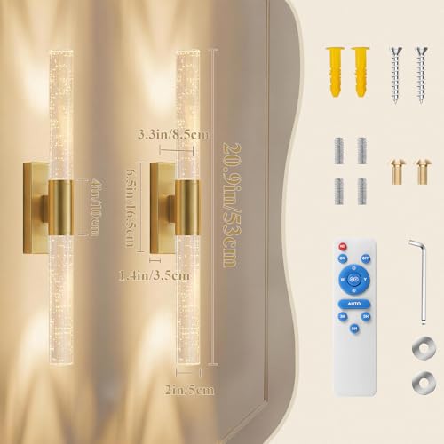 Battery Operated Wall Sconces Set of 2