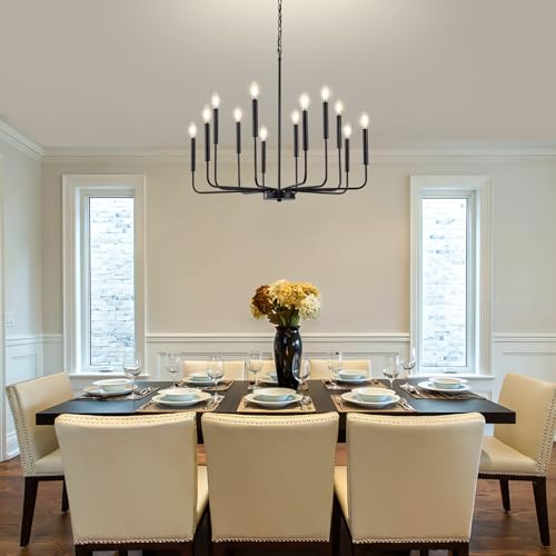 Modern Black Chandelier for Dining Room