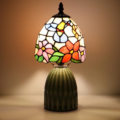 Tiffany Stained Glass Mushroom Table Lamp 12.5 Inch