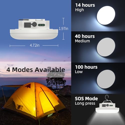Rechargeable Camping Tent Light Portable Hanging LED Lights