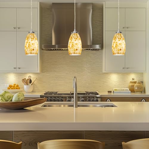 Coast 7" Pendant Light Glass Shades for Kitchen Island (2 Count)