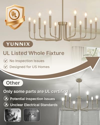 12 Light Champagne Bronze Chandelier