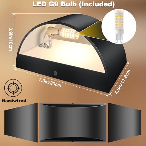 Black Modern LED Wall Sconce