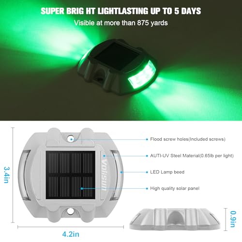 Solar Deck Driveway Dock Lights (4 Count)