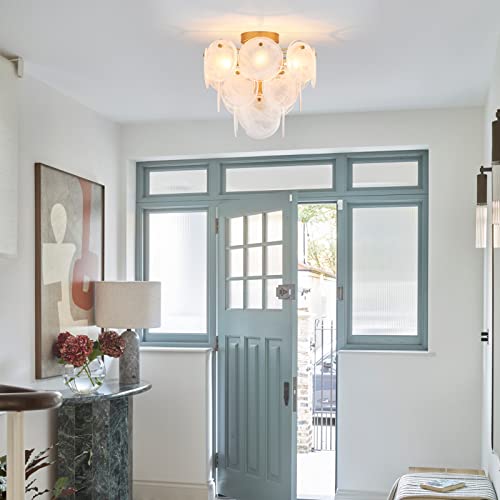 Modern Flush Mount Glass Ceiling Light