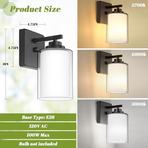 Set of 2 Wall Sconces for Bathroom (2 Count)