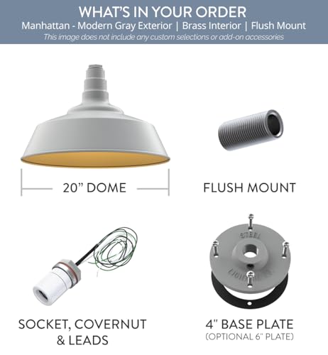 Industrial Pendant Light 20 Inch Extra Large Steel