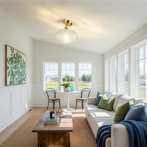 Modern Semi Flush Mount Ceiling Light for Flat and Sloped Ceiling