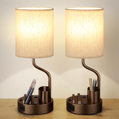 Bedside Lamps for Bedroom Set of 2 (2 Count)