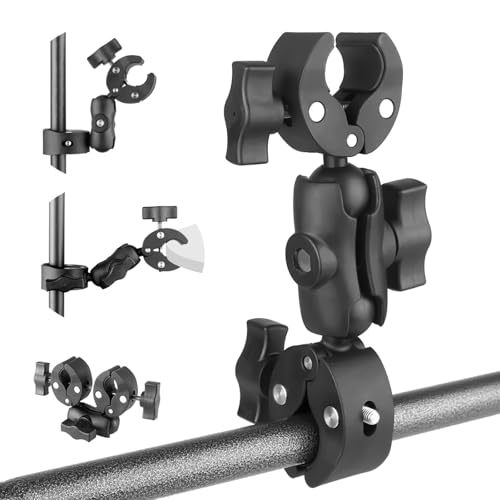Double Clamp Mount Umbrella Chair Clamp with 360° Magic Arm