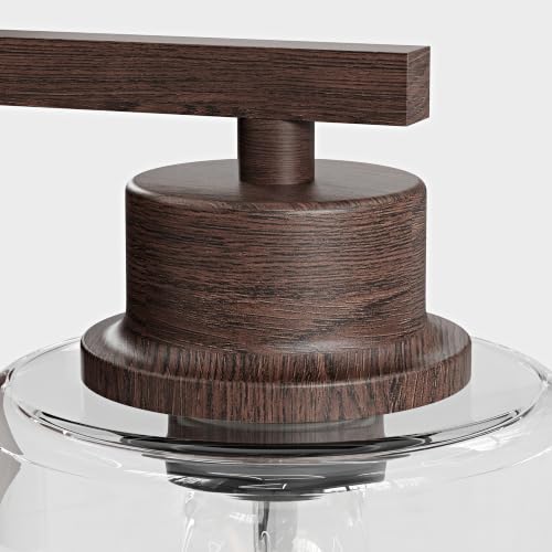 Walnut Battery Operated Wall Sconce Set of Two with Remote Control (2 Count)