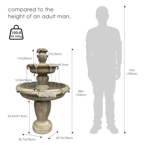 48" Water Fountain Outdoor