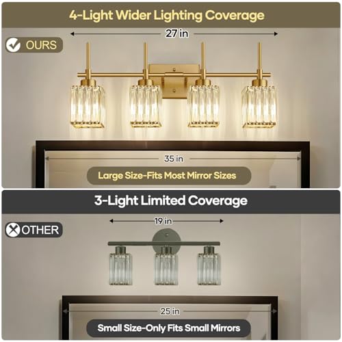 Modern Crystal Bathroom Vanity Light 4