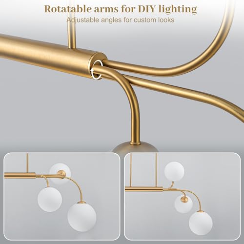 41 Inch Mid Century Modern Linear Chandelier