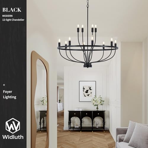 33.5" Black Chandelier