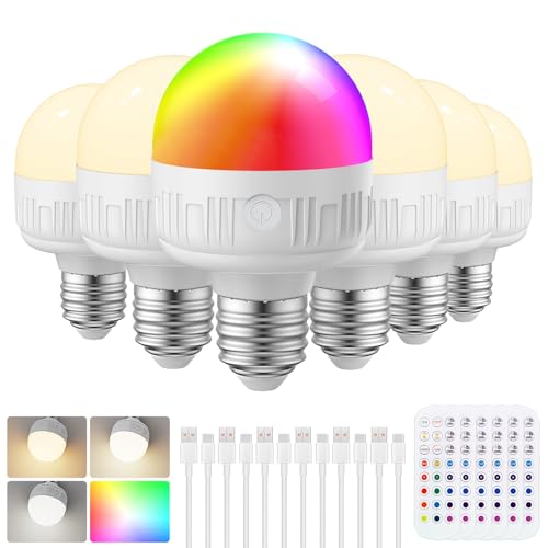 Rechargeable Light Bulbs with Remote