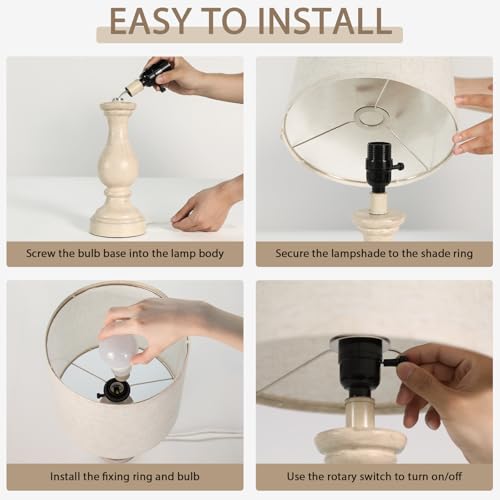 Farmhouse Table Lamps Set of 2 (2 Count)