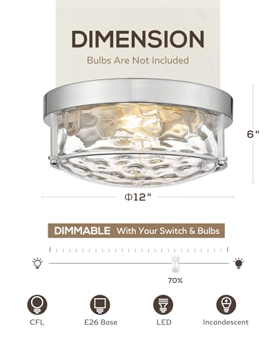Brushed Nickel Flush Mount Light