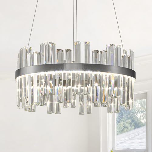 Nickel Led Modern Crystal Chandelier