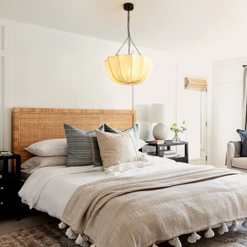 19.6in Lantern Fabric Pendant Light