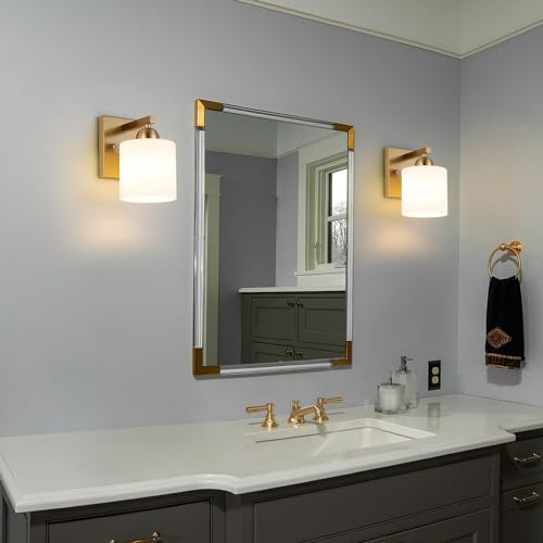 Gold Milk Glass Wall Sconces