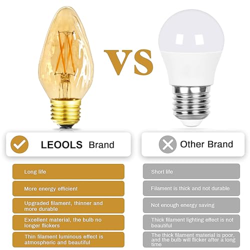 E26 Vintage Edison Bulbs 6W Dimmable LED Bulbs 2700K Amber Warm White 600lm 6 Pack 120V AC E26 Medium Base Light Bulbs for Pendant Light Fixture