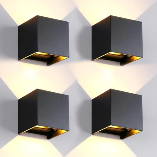 4 Pack LED 20W Outdoor Wall Lights Exterior (4 Count)