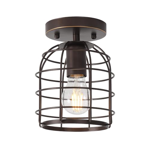Industrial Vintage Flush Mount Ceiling Light