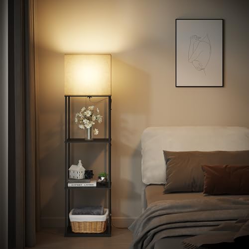 Large Size Floor Lamp with Shelves