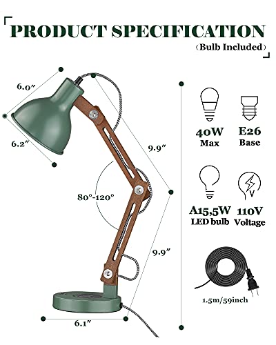 LED Desk Lamp with Wireless Charger